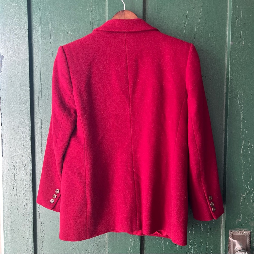 L.L. Bean Wool/Cashmere Blazer - Deep Red - Size 6 - EUC - Classic/Preppy - Picture 2 of 6